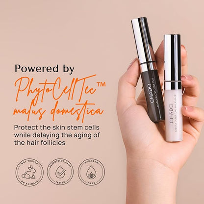 CHADO Eyelash & Brow Duo Spa Kit, Lash & Brow Serum, Black Clay, 2x6ml, 2x0.20 fl.oz