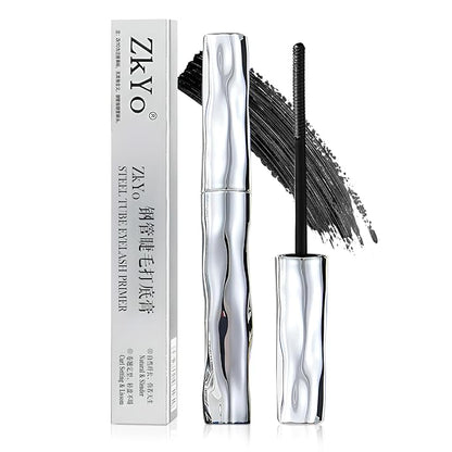 Steel Pipe Eyelash Primer,Tube Eyelash Primer Waterproof Long Curling Mascara Steel Tube Mascara Primer Natural Non-Smudged Threaded Long-Lasting Curling Mascara (1PCS, 1.69Fl Oz)