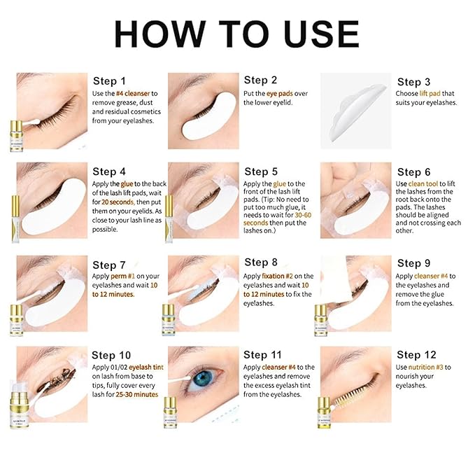 Lash Lift Kit Professional 6 IN 1, [2024 UPGRADED] DIY at Home Lash Lift Kit with Detailed Instructions Easy for Beginner, Eyelash Perm Kit, Eyelash Lift Kit