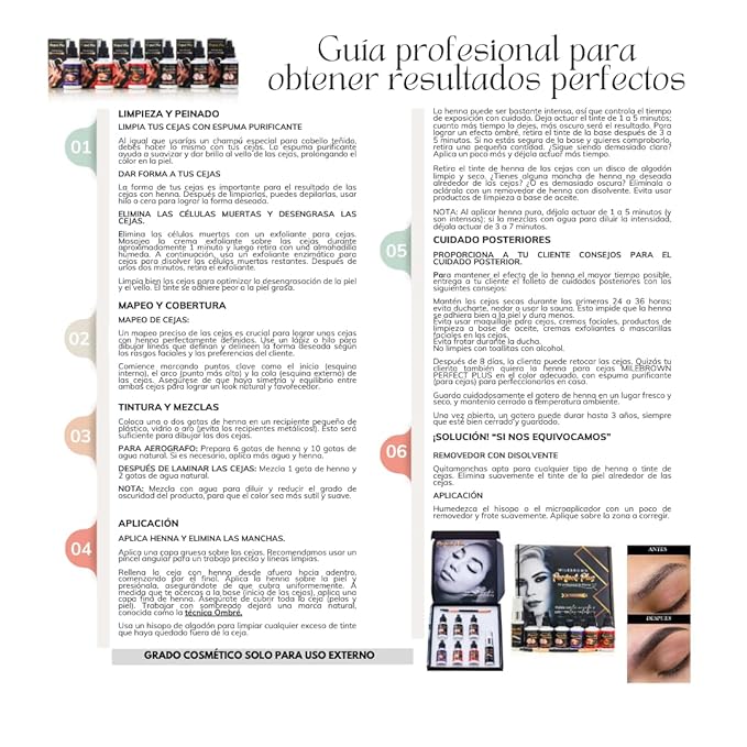 Eyebrow Henna, for natural-looking coloring, 15 ml (Brown)