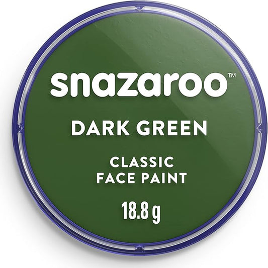 Snazaroo Classic Face and Body Paint, 18.8g (0.66-oz) Pot, Dark Green