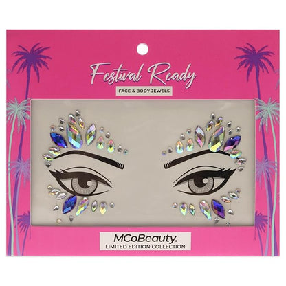 MCoBeauty Festival Ready Face And Body Jewels - Glitz And Glam - Ultimate Beauty Accessory - Light Reflecting Jewels Create A Truly Unique Look - Cruelty Free - Self Adhesive - Wings - 1 Pc