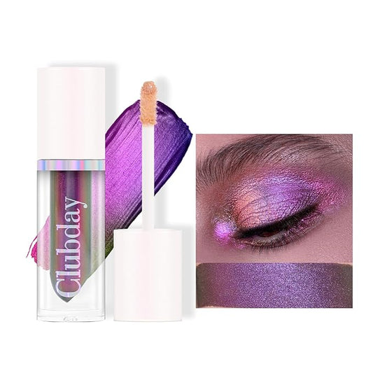Liquid Glitter Eyeshadow, Metallic Glitter Shimmer Eye Looks Waterproof Long Lasting Quick-Drying Sparkling Eye Shadow Makeup Chameleon 05#