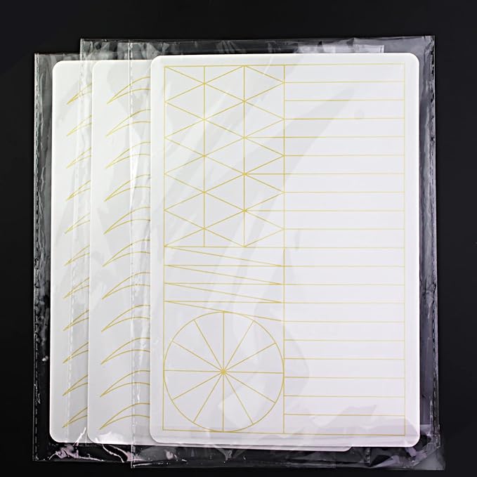 3 pcs Thicken Two sides Microblading Practice Silicon Skin Perfect for Permanent Makeup and Microblading Nano brows ombre Brow practice (Mix 1)