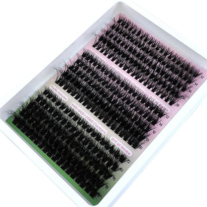 HBZGTLAD Fluffy Cluster Lashes 40D60D80D100D120D Natural Thick Eyelash Clusters D Curl Individual Lashes DIY Eyelashes Extension (15RowsDDCurl60D80D100D)