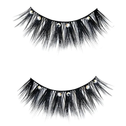 Gerard Cosmetics #GlowUp #Lashes, Rhinestone Eyelashes for a Full and Flirty Look, Perfectly Curled False Lashes For Glasses Wearers, Cruelty Free & Vegan (1 Pair)