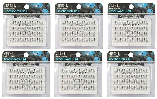 (6 PACK) Ardell Duralash Knotted Flares Medium Black
