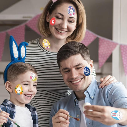 winthrop 240 Pcs Bulk Easter Temporary Tattoos for Kids, Waterproof Safety Individually Wrapped Tattoos Stickers, Best Choice for Easter Basket Stuffers, 60 Different Designs Bunny Egg Chicken