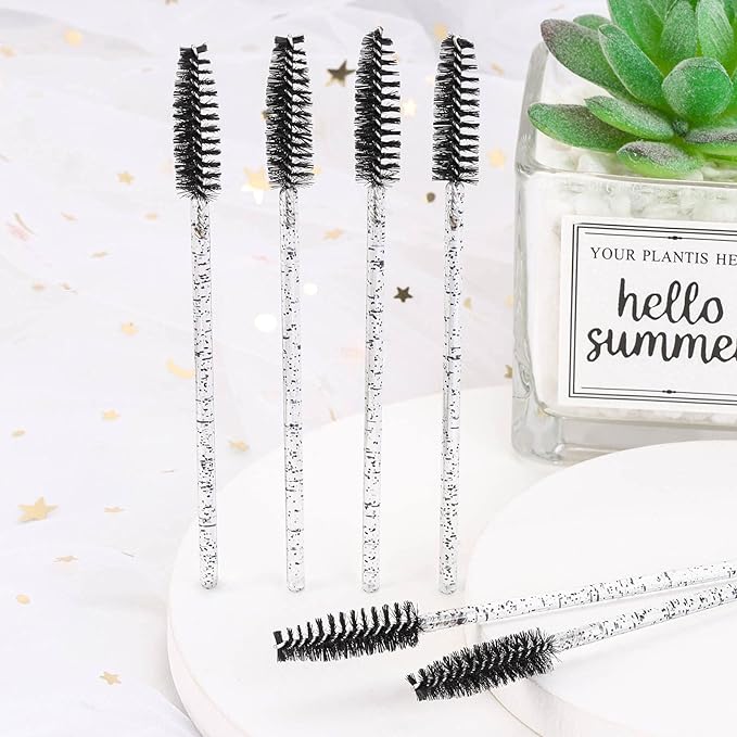 Tbestmax 2000 Disposable Mascara Wands Eyelash Brush Spoolies for Eyebrow Eye Lash Extension Black