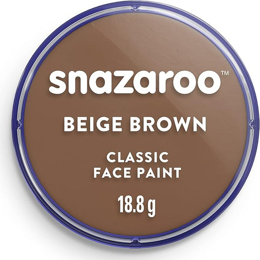 Snazaroo Classic Face and Body Paint, 18.8g (0.66-oz) Pot, Beige Brown