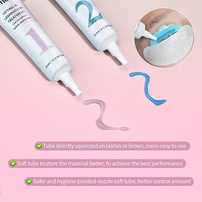 Lash Setting Lotion Tube Pro for Eyelash Lift Lash Perm Brow Lamination Home and Salon Use (Only Setting Lotion)