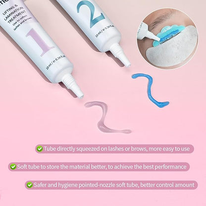 Lash Setting Lotion Tube Pro for Eyelash Lift Lash Perm Brow Lamination Home and Salon Use (Only Setting Lotion)