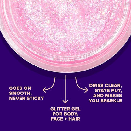 UNICORN SNOT Glitter Gel & Glitter Liquid Metal Lip Paint Bundle - Makeup for Festivals, Raves, Anime Cosplay - Safe for Face, Easy Application & Removal (Flamingo & Glow)