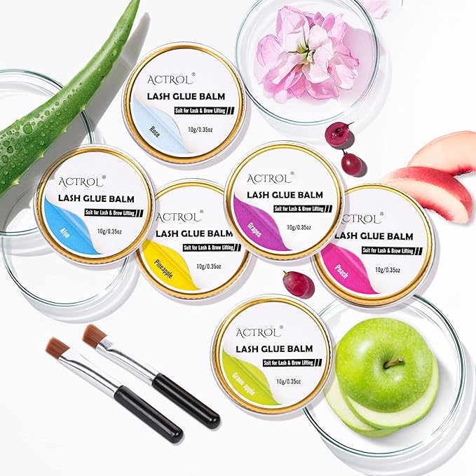 Lash Lift Glue Balm Eyelash Lifting Perm Pineapple Strong Hold Lash&Brow Perm Glue Balm Brow Adhesive Powerful Sticky Brow Lamination 0.35Oz/10G