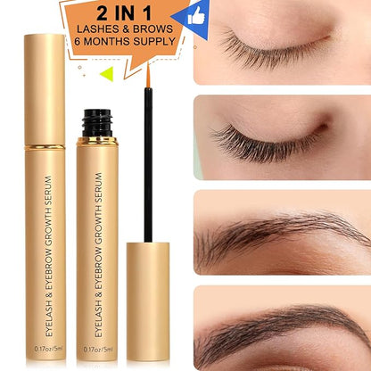 LZM Serum for Eyelash Growth and Thickness, Eyebrow Enhancer, Advanced Formula for Longer, Fuller and Thicker Looking Natural Lashes, 1 Fl Oz