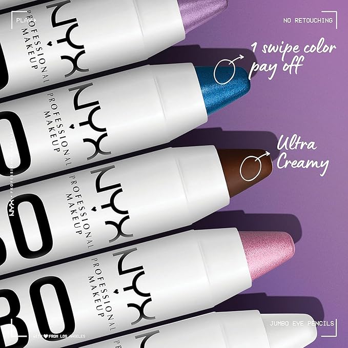 NYX PROFESSIONAL MAKEUP Jumbo Eye Pencil Bundle - Eggplant (Violet) & Blueberry Pop (Blue)