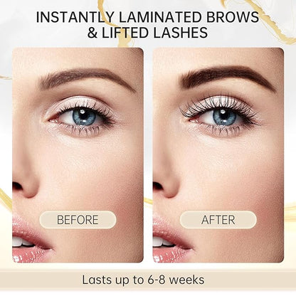 2025 Upgraded Avocado Lash Lift Kit, Brow Lamination Kit, Eyelash & Eyebrow 2-in-1 Perm Set, Professional Semi-Permanent Curling and Styling, Suitable For Beginners, Salon, Home Use