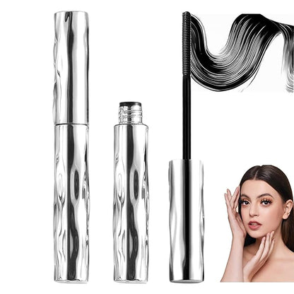 2025 Upgraded Waterproof Metal Wand Mascara，Black Washable Metal Mascara Wand，Steel Tube Mascara Primer，Super Voluming Lash Extensions，Long Lasting Smudge-Proof No Flaking-1pc