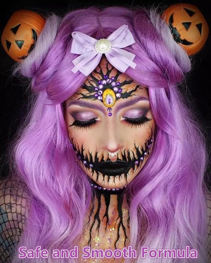 Go Ho Pastel Purple Face Paint Washable for Halloween Makeup,Creamy to Gel Water Based Pastel Purple Body Paint Full Coverage forCosplay SFX Costumes Festivals Makeup,25g