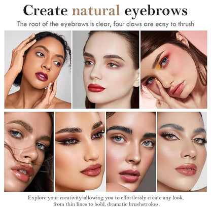 Eyebrow Pen Dark Brown, Microblading Eyebrow Pencil Smudge-Proof Brow Pencil with Upgrade Micro-Fork Tip Waterproof Microblading Pencil for Eyebrows Long-Lasting Natural By Aaiffey