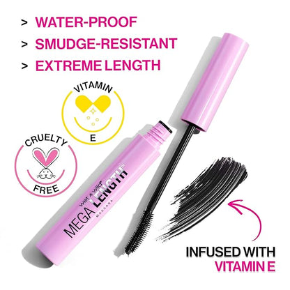wet n wild Waterproof 0.21 Ounce Mascara and 16-Hour Eyeliner Bundle