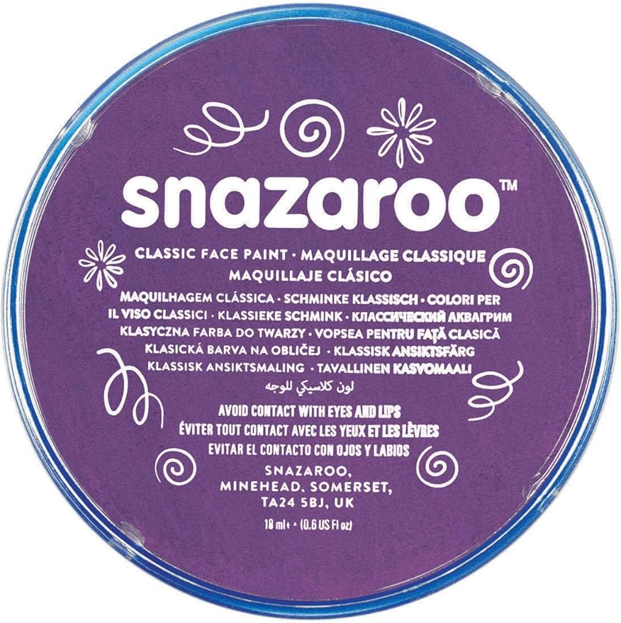 Snazaroo Classic Face and Body Paint, 18.8g (0.66-oz) Pot, Purple