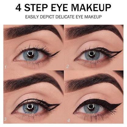 Mascara for Older Women 60 Plus & Black+Brown Ayky Long Wear Gel Eyeliner Set, Hypoallergenic Volumizing Mascara, Waterproof Smudge Proof Eyeliner Gel