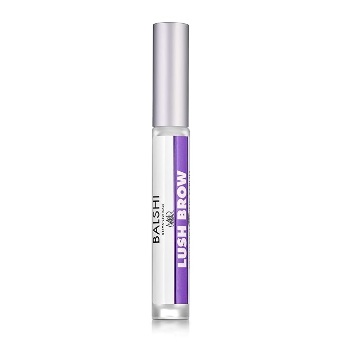 Lush Brow Eyebrow & Eyelash Rapid Growth Serum with Growth Peptides, Dermatologist Developed Eyelash Serum to Grow Lashes, Brow & Lash Enhancing Serum to Grow Fuller Eyelashes & Eyebrows, .16 oz/5ml