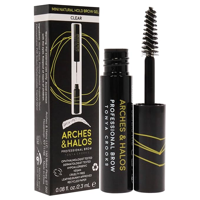 Arches & Halos Arches and Halos Mini Natural Hold Brow Gel - Clear Brow Gel Women 0.08 oz (Pack of 2)