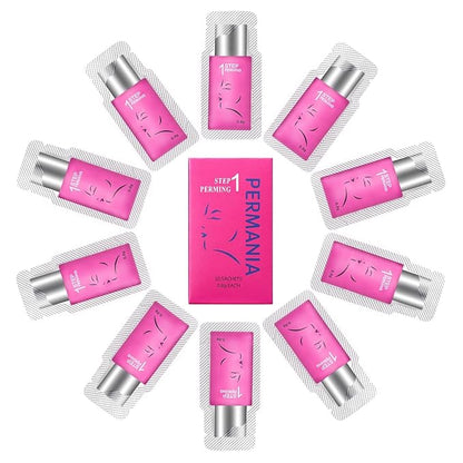 PERMANIA Lash Lift Kit,Separate Steps Products for Salon or at Home, Steps 10 Sachets of 0.8g/0.03oz Each Prep (STEP#1)