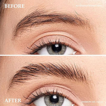 Tinted Thickening Brow Glue, Clear Mascara, Eyebrow Gel, Clear Brow Gel – Brow Fast Sculpt, Waterproof & Transfer-proof – Brush to Fill in Eyebrows, Cover Gray Hairs – Cruelty-Free