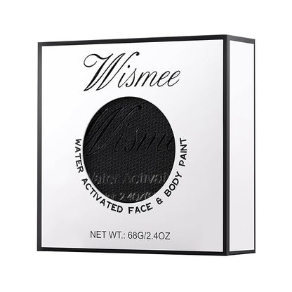 Wismee Professional Face Paint Body Paint, Water Based Body Paint Full Coverage for Adults Children Cosplay Corpse Bride SFX Costumes Festivals Makeup-Black