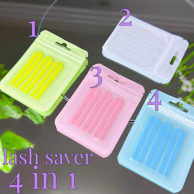 Lash Lift Ribbons 4 Colors Eyelash Perm Covers 12 Pairs Covers Ultra Thin & soft Compensator Ribbon Strong Band Form To Press Lash Sit on Shield Firmly During Applying Perm Lotion Eye-catching Tapes