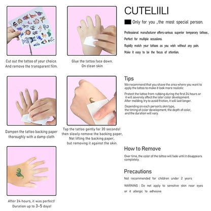 Easter Temporary Tattoos for Kids, Easter Egg and Bunny Fake tattoo for Boys and Girls,Easter Basket Stuffers