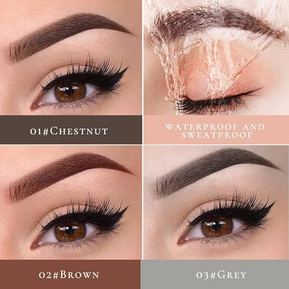 Microblading Eyebrow Pen, Waterproof Microblading Eyebrow Pen Pencil Natural Makeup Fine Stroke Eyebrow Pencil, Upgraded Eye Brown Makeup Long-Lasting Waterproof Eyebrow Pencil (Dark Brown)