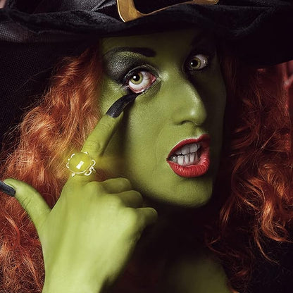 MEICOLY Ogre Green Face Body Paint,2.37OZ Large Tube Cream Water Based Body Paint,Blendable High Pigment Face Paint for Sherk Disgust Goblin Demon Halloween SFX Special Effects Cosplay Makeup