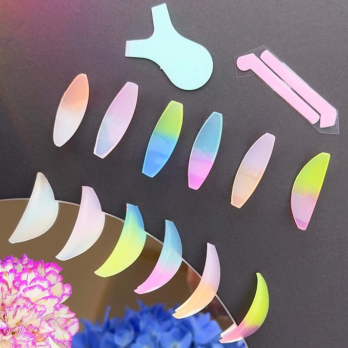 Lash Lift Shields LM Curl Eyelash Lifting Shield Natural Curl Lami Lamination Roller Soft Silicone Perm Rod Gel Lash Perming Pad Set For Lash Lift and Tint Lash Glue Free On Eyelid