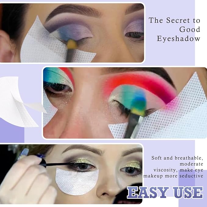 WALWAL 150 Pcs Eyeshadow Shields Eye Makeup Barrier Stickers, Prevents Eye Makeup Residue For Eyeliner, Eyelash Extensions, Lip Makeup and Tinting