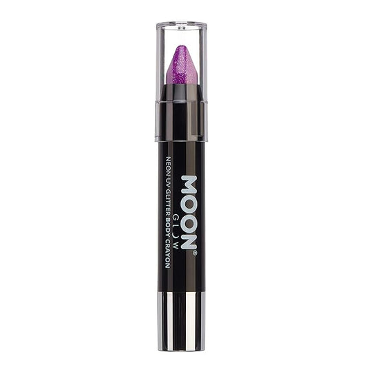 Neon Uv Glitter Body Crayons, Purple, 3.5g Single