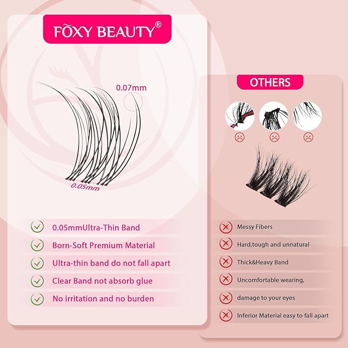 Lash Clusters - Lash Clusters Kit Mix Manga Lases 432pcs Eyelash Clusters Spiky Lases Clusters DIY at Home No Glue Included