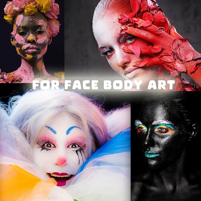 Depvision Face and Body Paint 1.7oz Cream Makeup 50ml Water Based Face Painting Special Effects For Adults Children Kids Halloween Christmas Party Stage Cosplay (Purple)