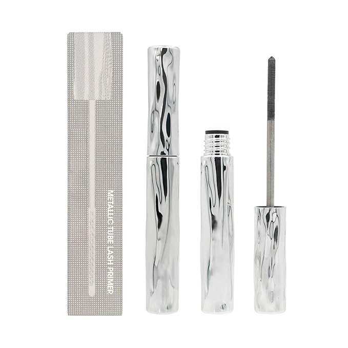 Metallic Tube Eyelash Primer, Volumizing & Lengthening Curling Mascara, Waterproof Smudge-Proof & Long-Lasting Tube Eyelash Primer, Natural Finish