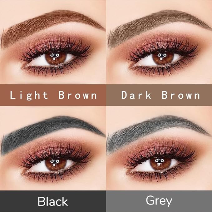 Magic Eyebrow Pencil 1Pcs Waterproof Eyebrow Tattoo Pencil 3D Microblading Eyebrow Pencil with 4 Fork Tip, Natural Makeup Fine Stroke Magic Eyebrow Pencil for women (Dark Brown)