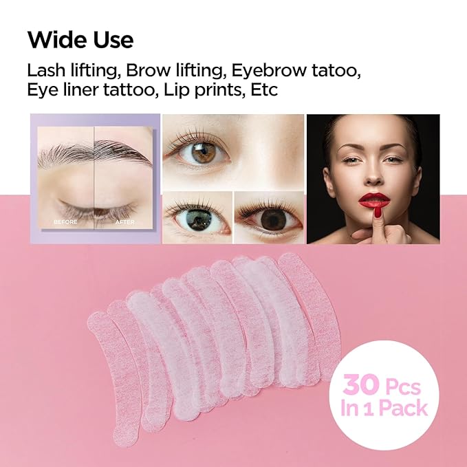 Lash Perm Paper - Professional Grade Eyebrow Perm Paper for Eyebrow Lamination, Skin Protective, Non Irritating, Perm Paper for Lash Lift & Brow Lamination Kits, 100% Vegan & Cruelty Free