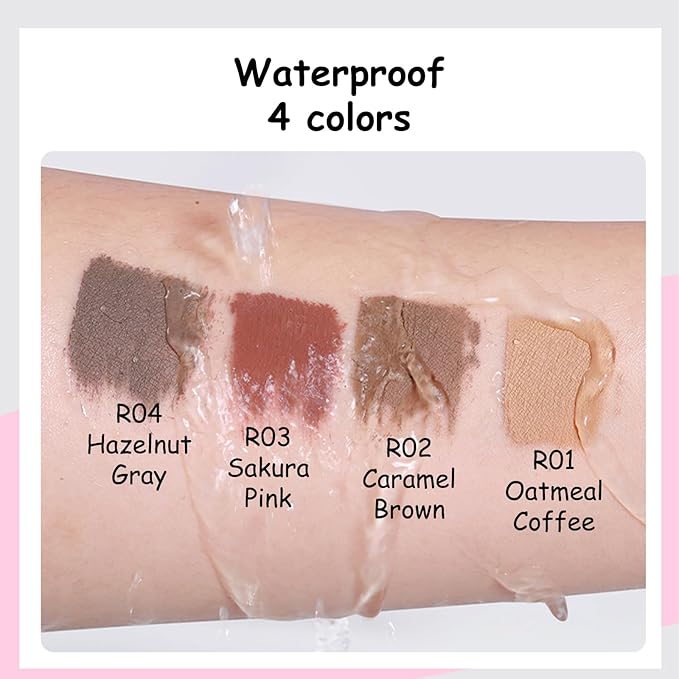 Waterproof Eyebrow Gel Mascara - Tinted, Smudge-Proof Formula for Women - Long-Wear Microblading Makeup with Ultra-Fine Precision Brush - Creamy Lightweight Tattoo Dye(Taupe)