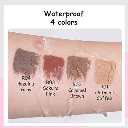 Waterproof Eyebrow Gel Mascara - Tinted, Smudge-Proof Formula for Women - Long-Wear Microblading Makeup with Ultra-Fine Precision Brush - Creamy Lightweight Tattoo Dye (Blonde)