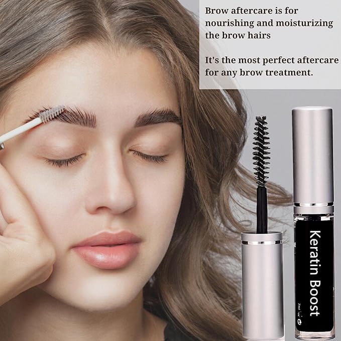 NC Lash Lift Care, Brow Lamination Aftercare Eyelash Perm Nutrition, Treat Burning Eyebrow Save Messy Lash, 8 weeks Keratin Botox Care For and Perm/Lift(7ml) (Clear-lash&brow care)