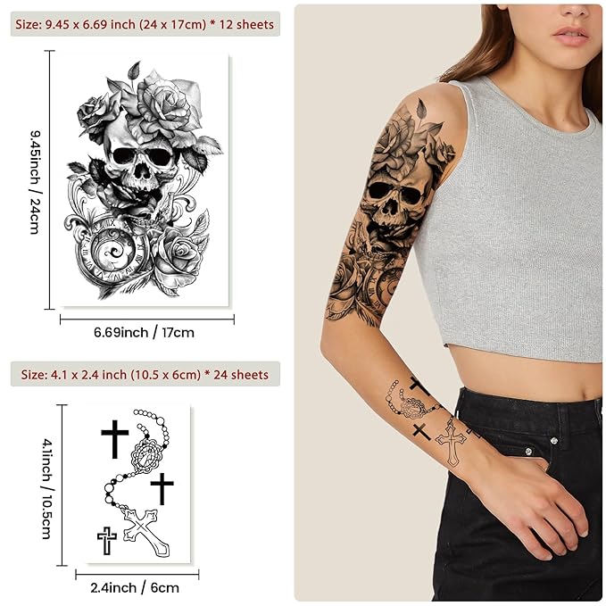 4 Sheets Kids Tattoos and 36 Sheets Adults Tattoo