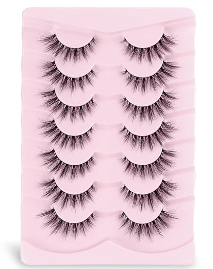 Cat Eye Lashes False Eyelashes Mink Lashes Wispy Eyelashes Natural Look Fake Eyelashes Mink Lashes Fluffy False Lashes UP8