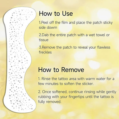 Glitter Freckles Face Tattoo - Silver Freckles Temporary Tattoos, Body Face Glitter for Women Girls, Cute Star Makeup Sparkle Patches Makeup Accessories for Festival Rave Parties, Silver 6 Pcs